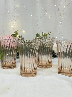 Merritt Venezia Swirl 14-ounce Acrylic Tumblers, BPA Free, Bronze, Set of 4 New
